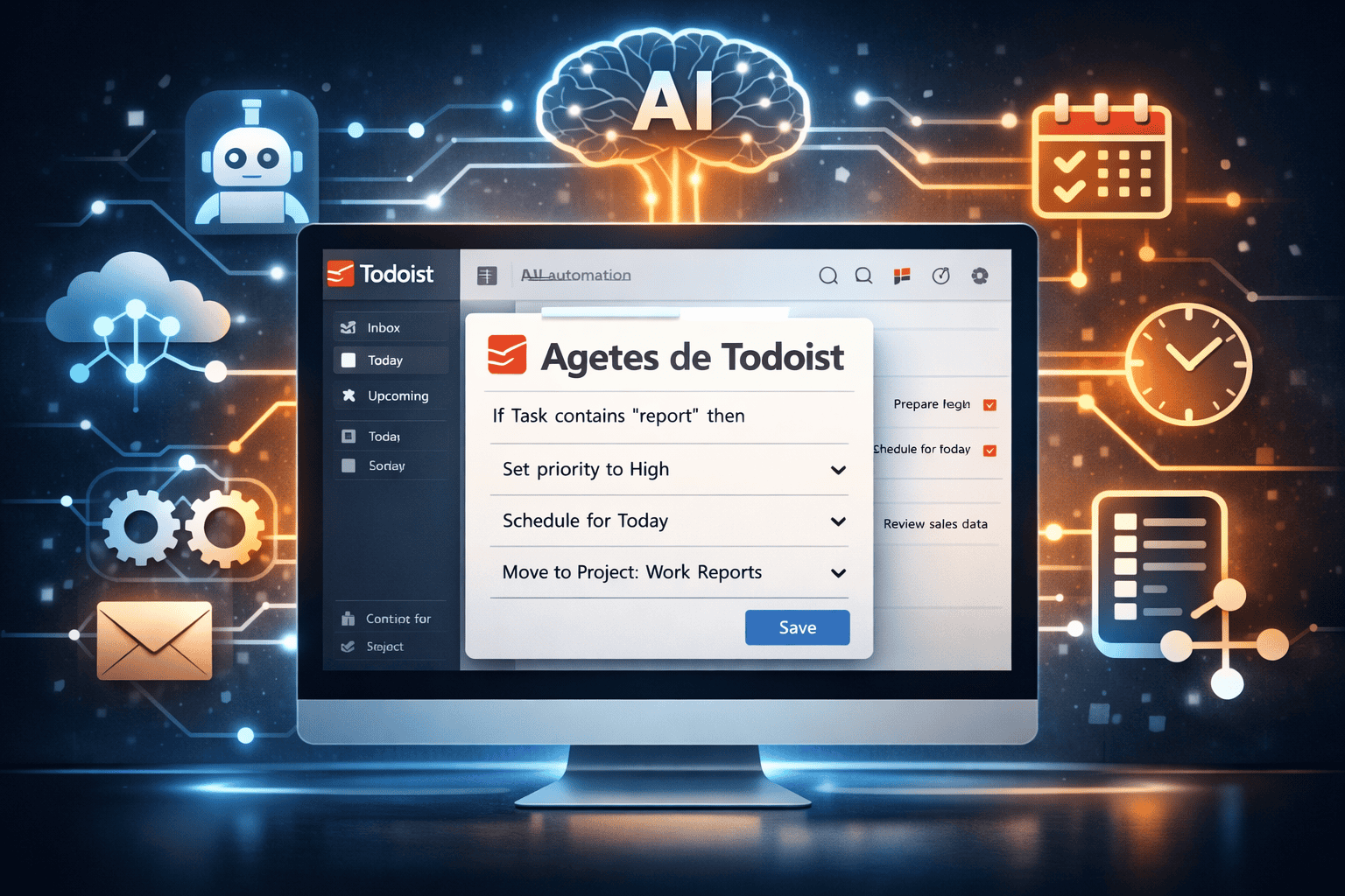Agentes de Todoist para crear un sistema inteligente de productividad con automatización e inteligencia artificial