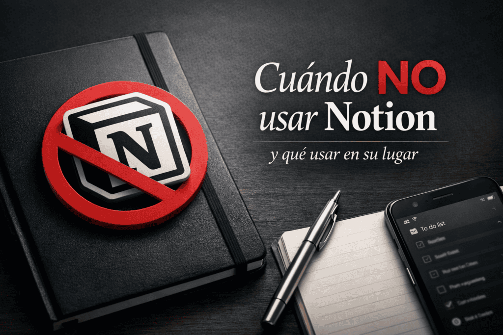 Cuándo no usar Notion y qué herramientas utilizar en su lugar para evitar fricción