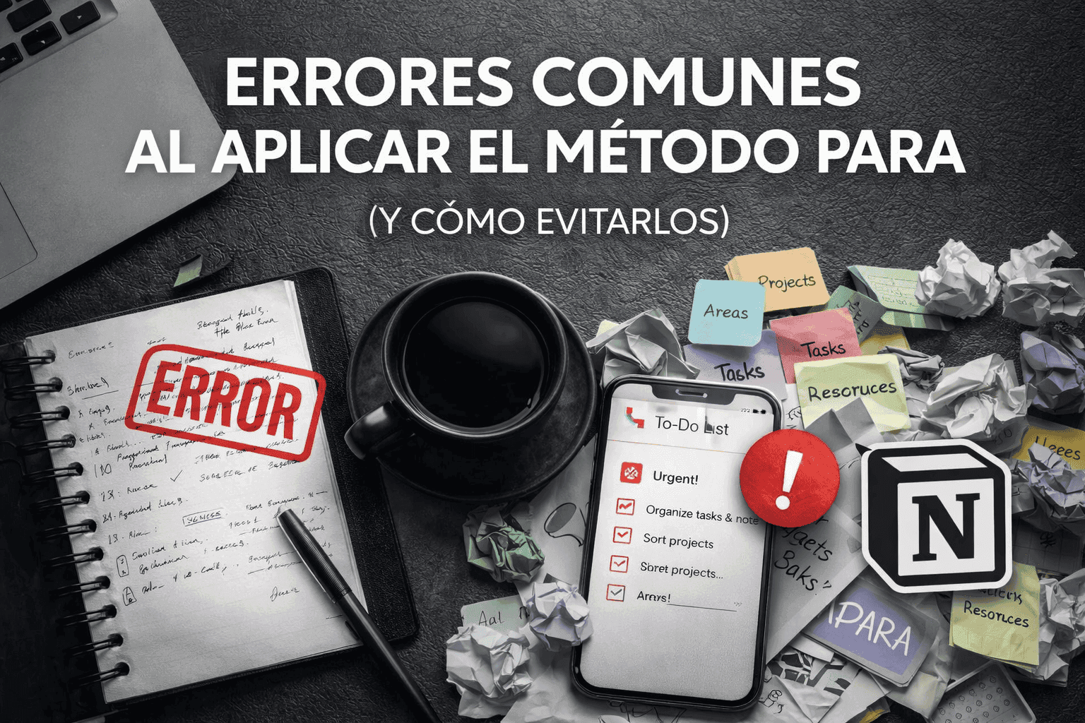Errores comunes del método PARA en la organización digital de archivos y proyectos