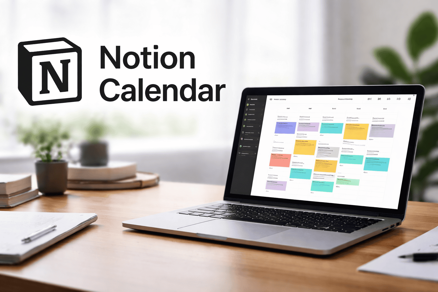 Notion Calendar integrado como calendario de gestión del tiempo dentro de un sistema de trabajo