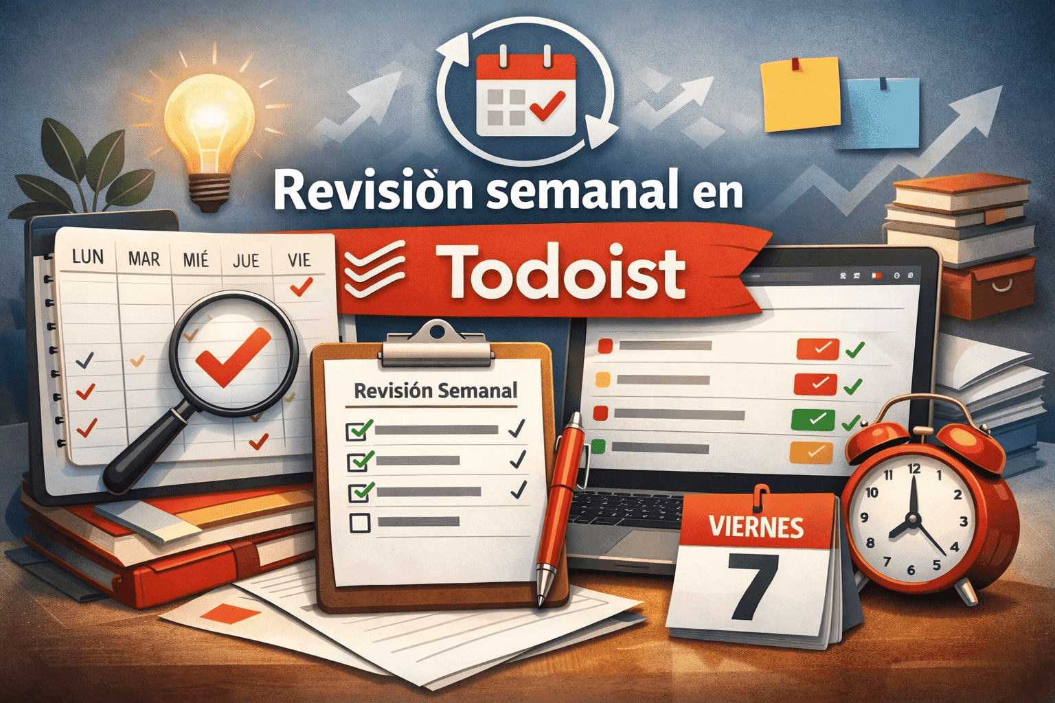 revisión semanal en Todoist paso a paso para organizar tareas y proyectos