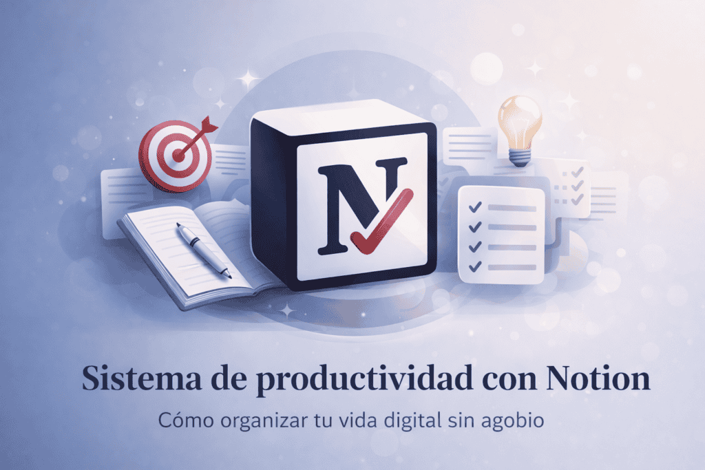 Estructura de un sistema de productividad con Notion: conocimiento, proyectos, objetivos y áreas conectadas