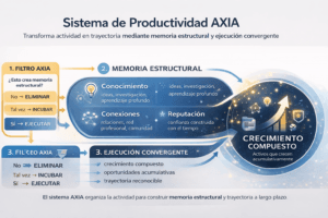 Diagrama del sistema AXIA para transformar actividad en trayectoria acumulativa