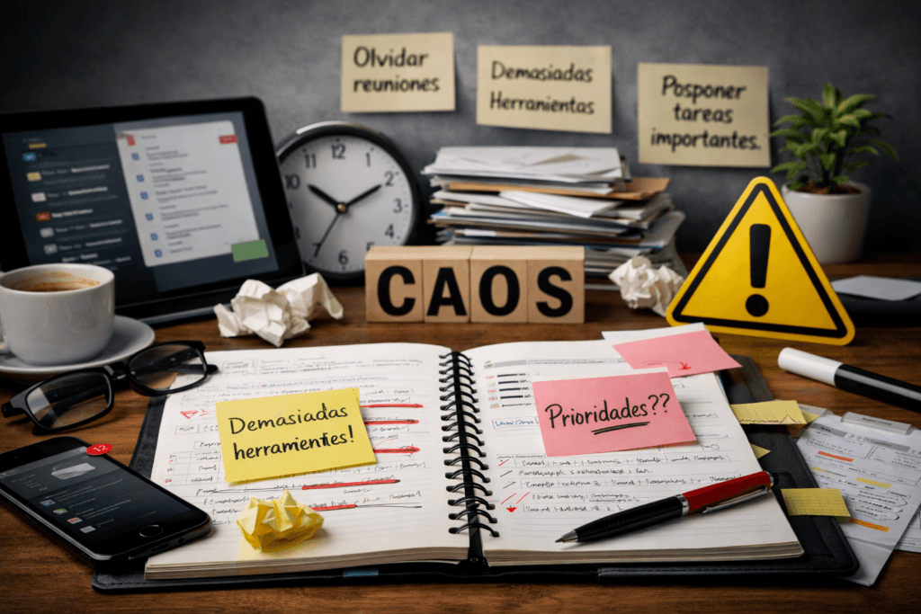 errores de organizacion personal al planificar tareas y prioridades