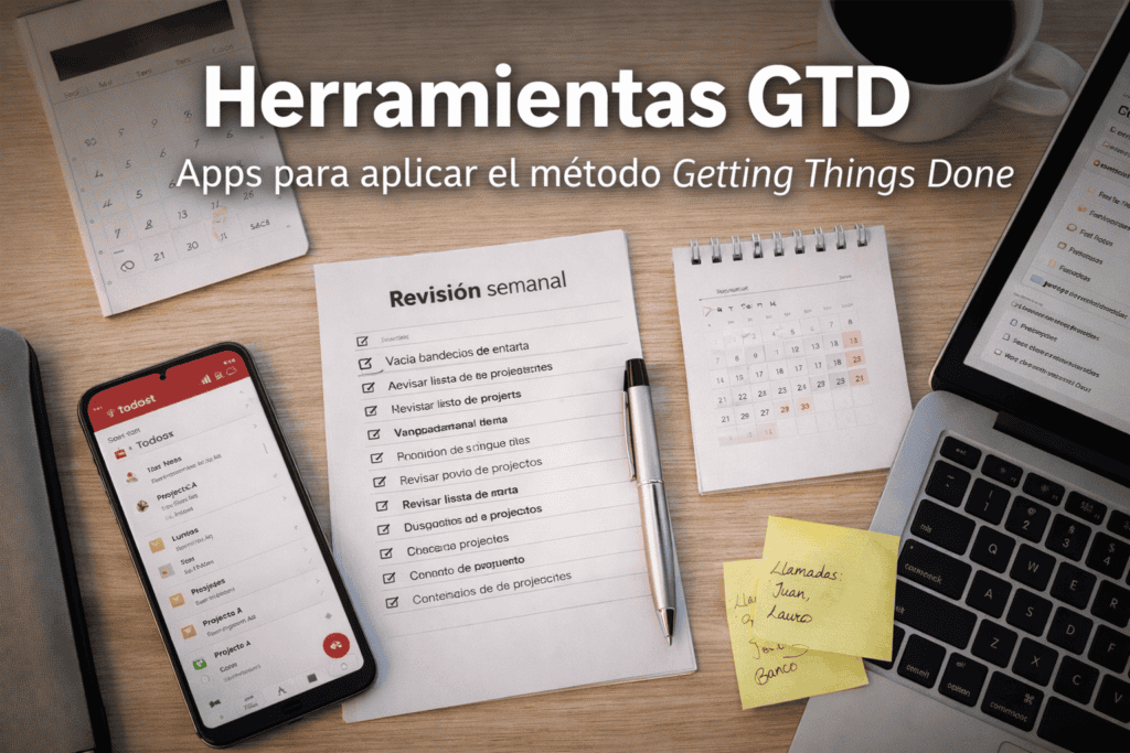 herramientas GTD para organizar tareas y proyectos con el método Getting Things Done