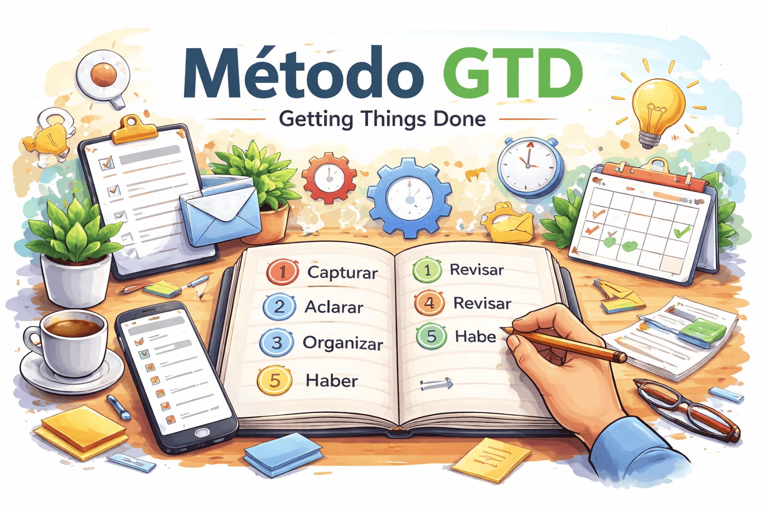 sistema de productividad metodo gtd organizando tareas y proyectos getting things done