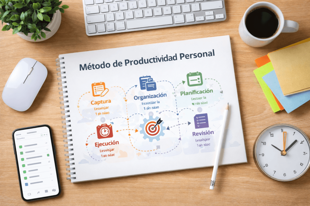 Método de productividad personal para organizar tareas, proyectos y tiempo de trabajo