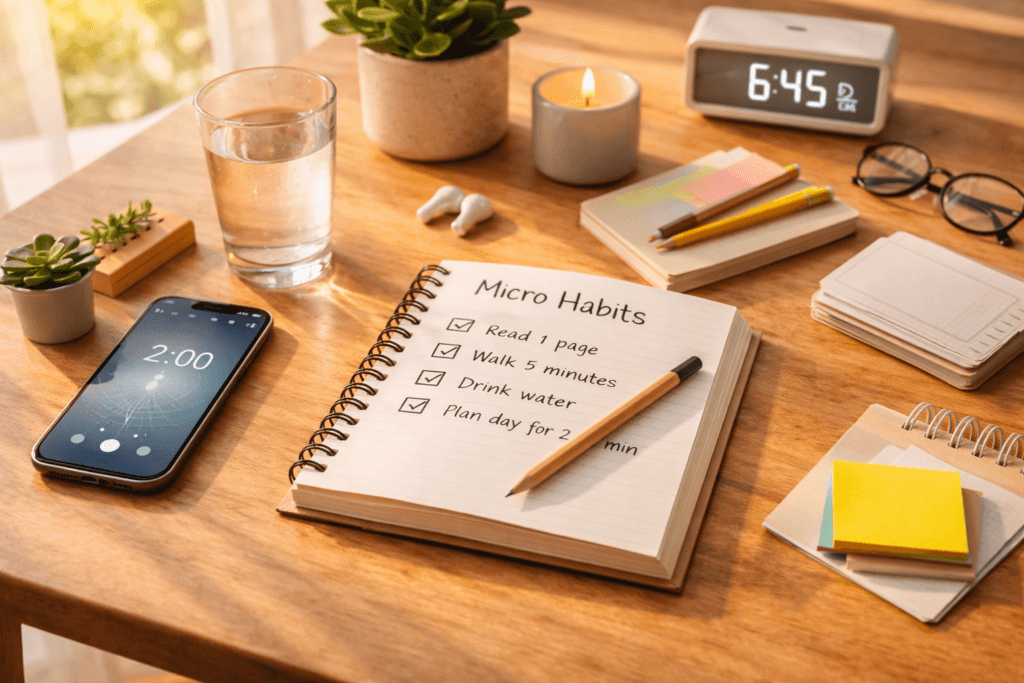micro hábitos para mejorar la productividad diaria