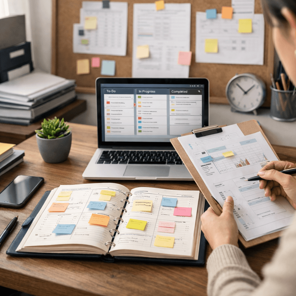 organizacion personal en el trabajo planificando tareas y proyectos