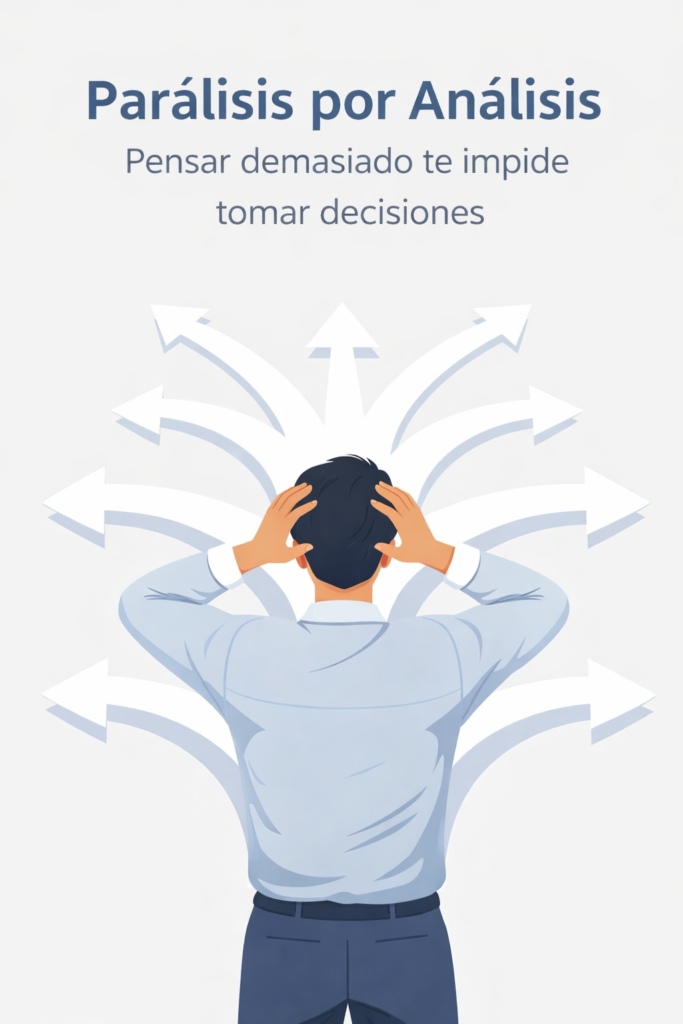parálisis por análisis persona bloqueada ante muchas decisiones