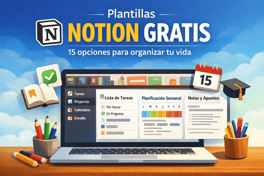 plantillas notion gratis para organizar tareas proyectos estudio y productividad