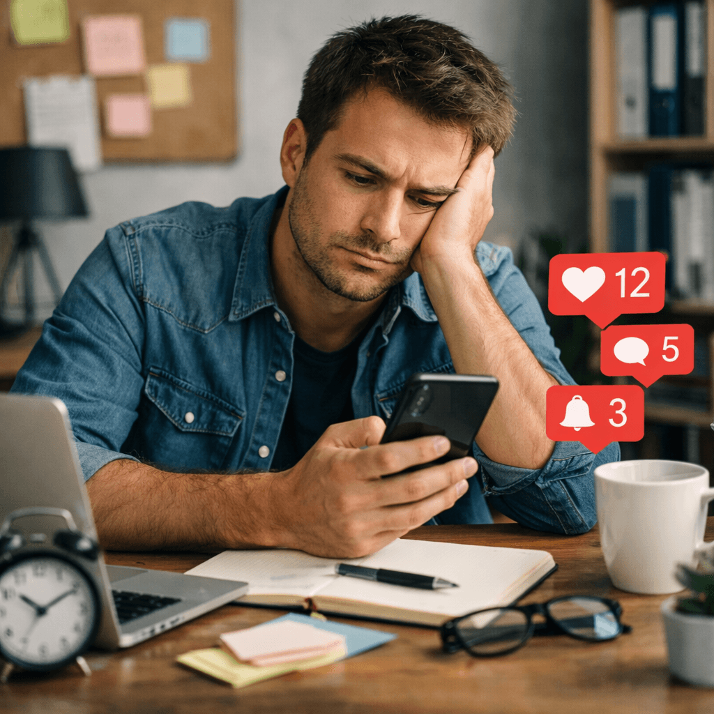 cómo dejar de procrastinar con el móvil mientras trabajas en tu escritorio