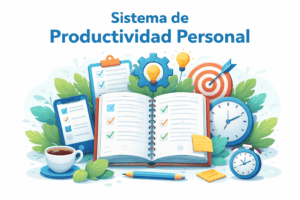 Sistema de productividad personal para organizar tareas, tiempo y objetivos