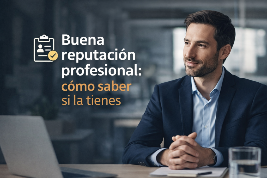 buena reputación profesional en el trabajo