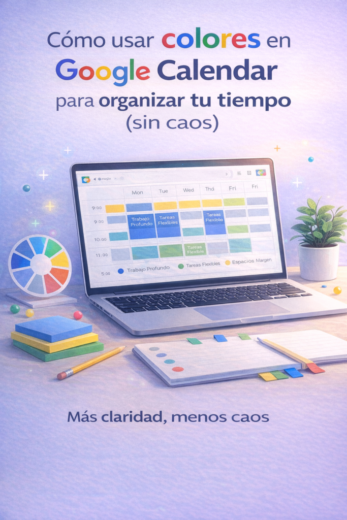 colores google calendar para organizar el tiempo con bloques visuales y claridad