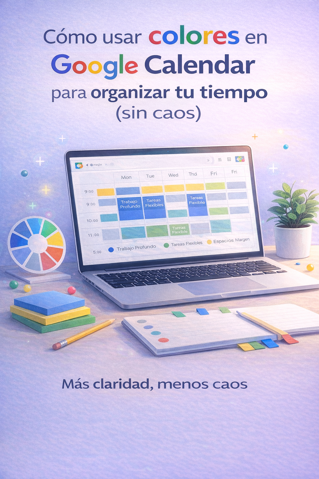 colores google calendar para organizar el tiempo con bloques visuales y claridad