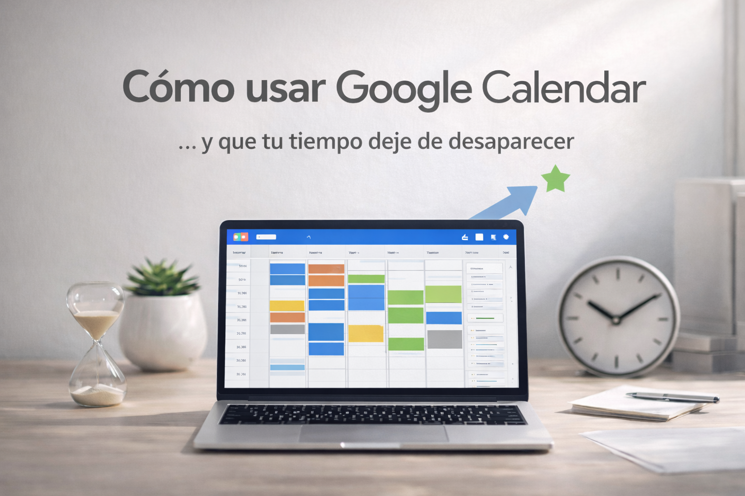como usar google calendar paso a paso para organizar el tiempo con bloques