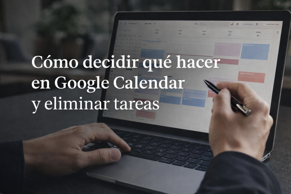 decidir qué hacer en Google Calendar y eliminar tareas con criterio