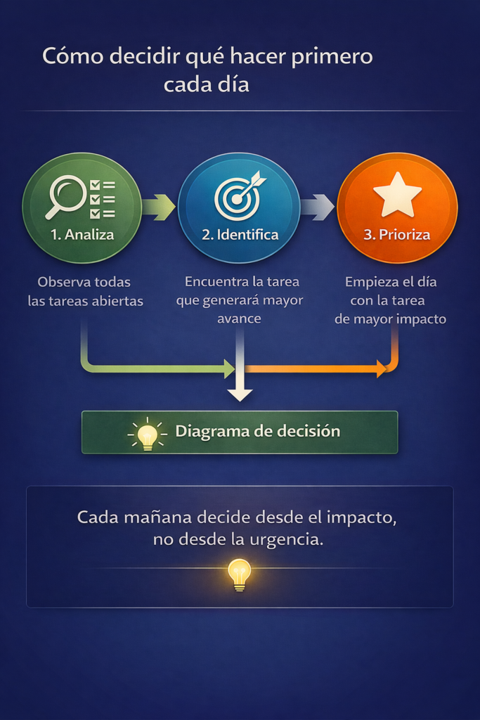 Cómo decidir qué hacer primero cada día para mejorar la productividad