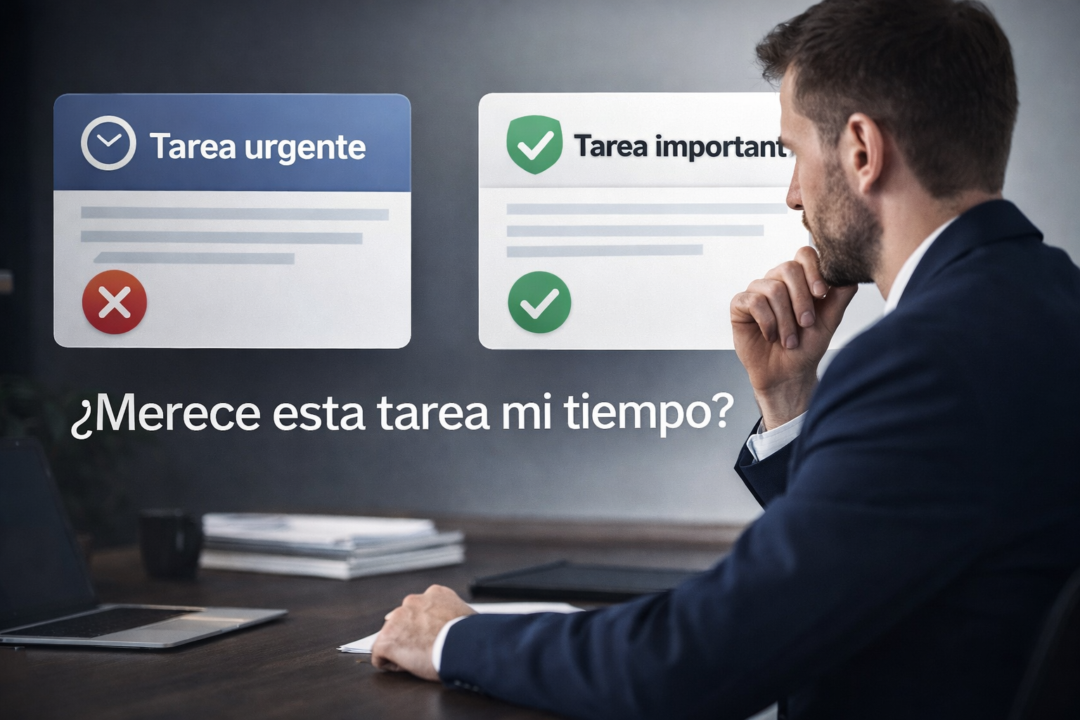 Cómo decidir si una tarea merece tu tiempo con criterio estratégico entre lo urgente y lo importante