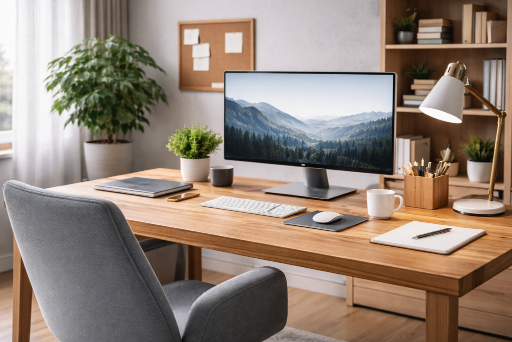 entorno de trabajo minimalista diseñado para concentrarse mejor y trabajar con foco mental