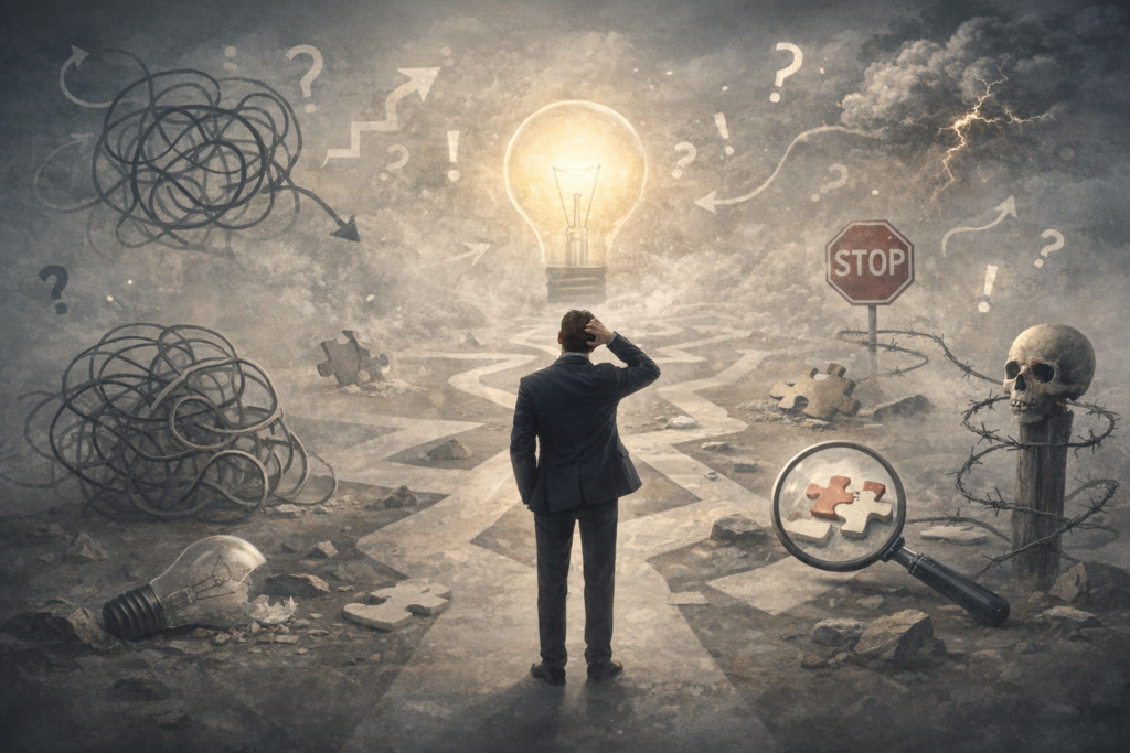 errores al usar modelos mentales al analizar problemas complejos