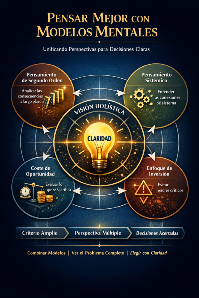diagrama de los modelos mentales más importantes para pensar mejor