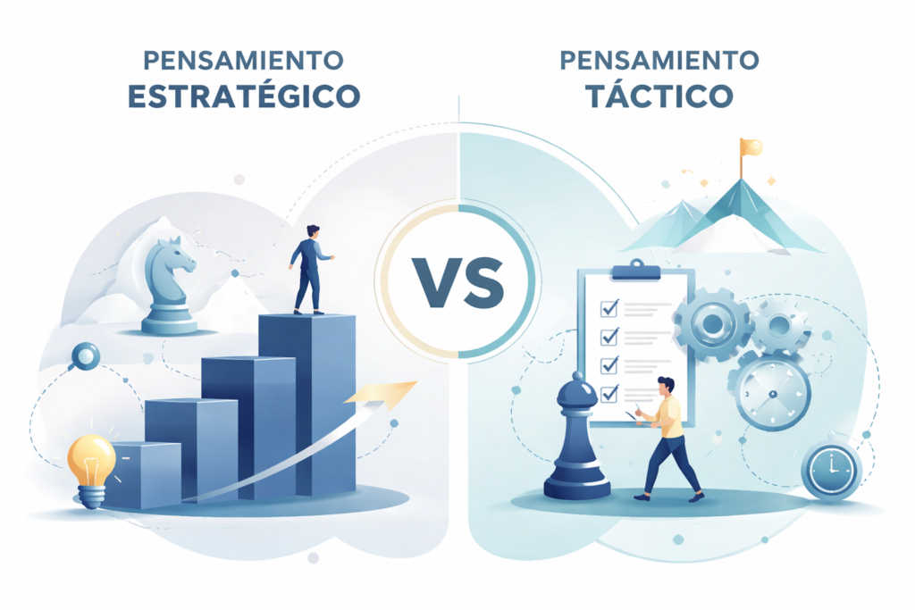 pensamiento estratégico vs pensamiento táctico en la toma de decisiones profesionales
