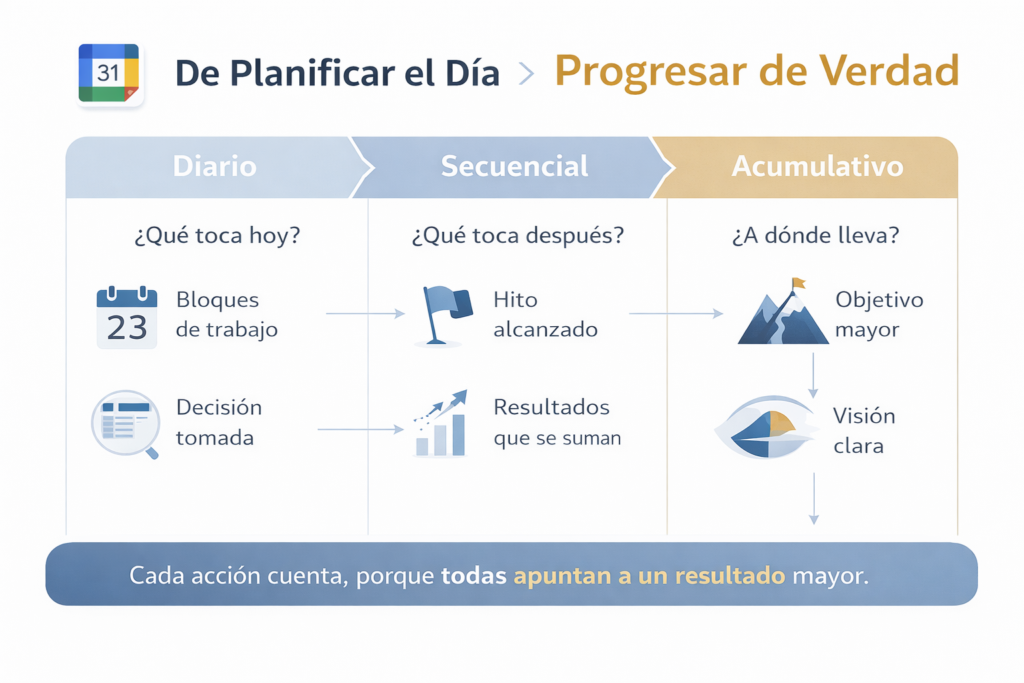 planificar tu día en Google Calendar para convertir tareas en progreso real