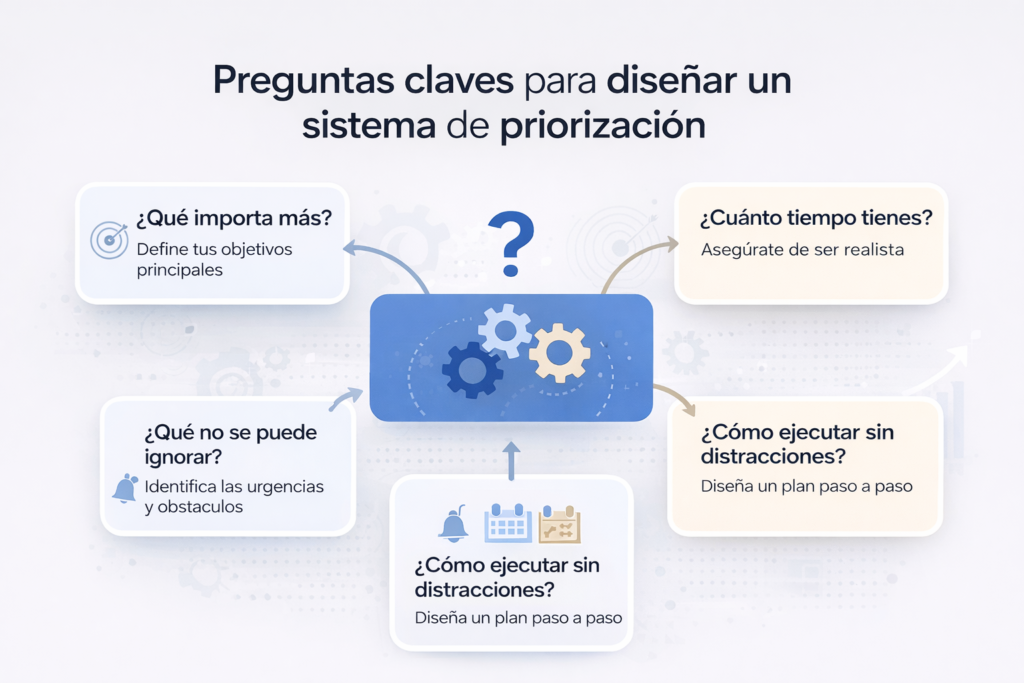 Preguntas clave para diseñar un sistema de priorización efectivo y mantener el enfoque en lo importante
