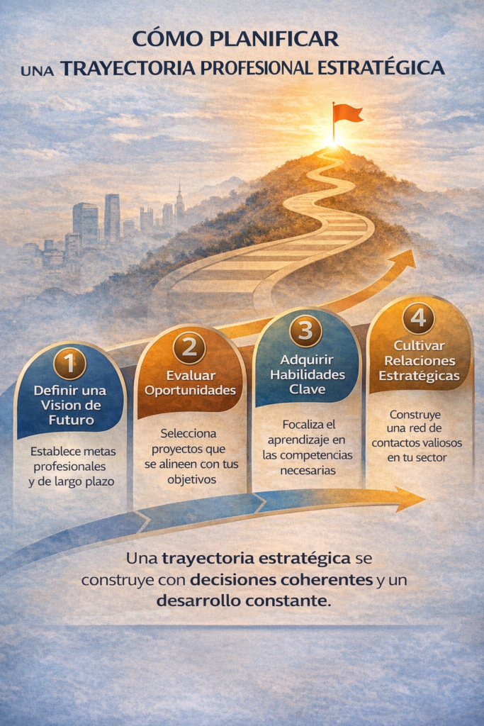 diagrama de trayectoria profesional estratégica y toma de decisiones a largo plazo