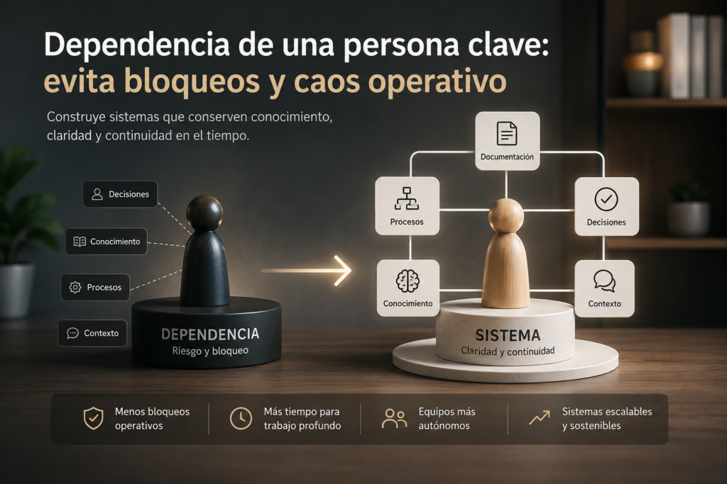 dependencia de una persona clave y continuidad operativa