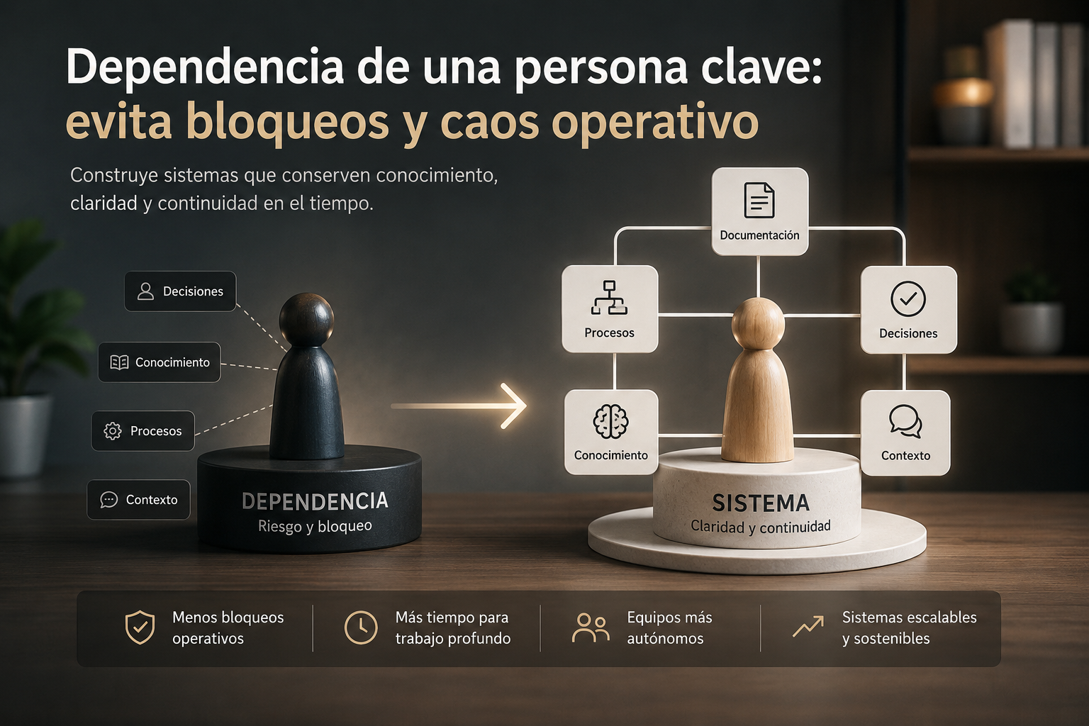 dependencia de una persona clave y continuidad operativa