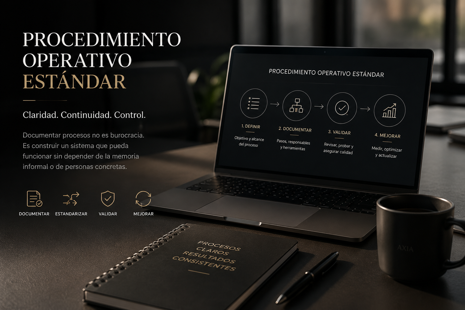 Procedimiento operativo estándar para documentar procesos y mejorar continuidad operativa