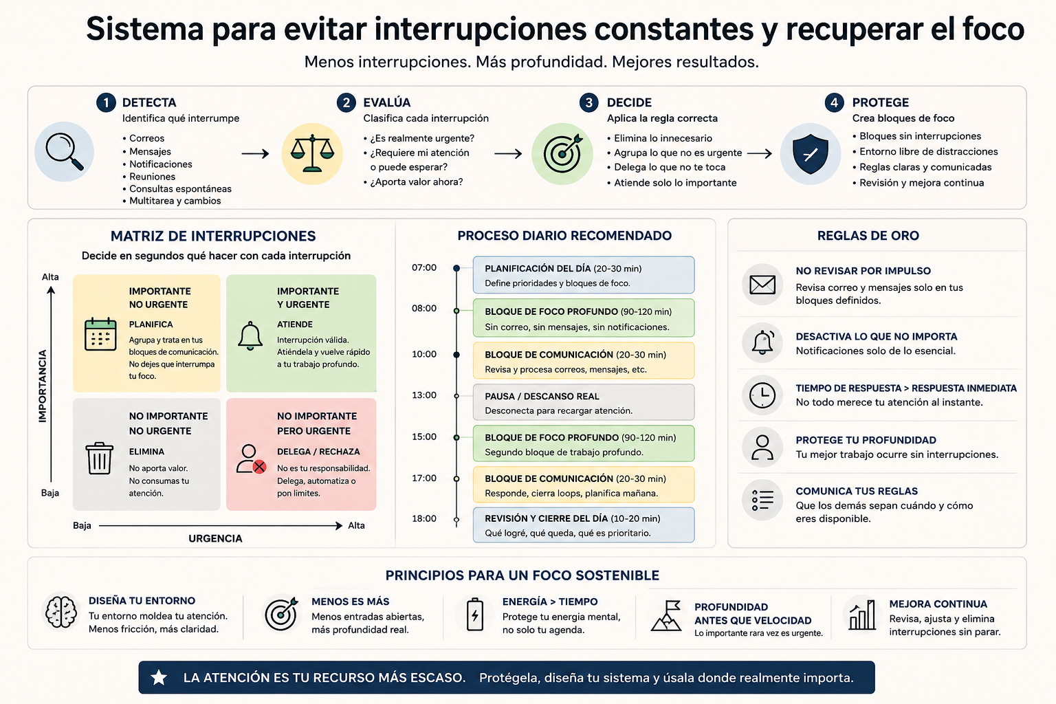 Sistema para organizar Gmail y reducir interrupciones constantes en el trabajo