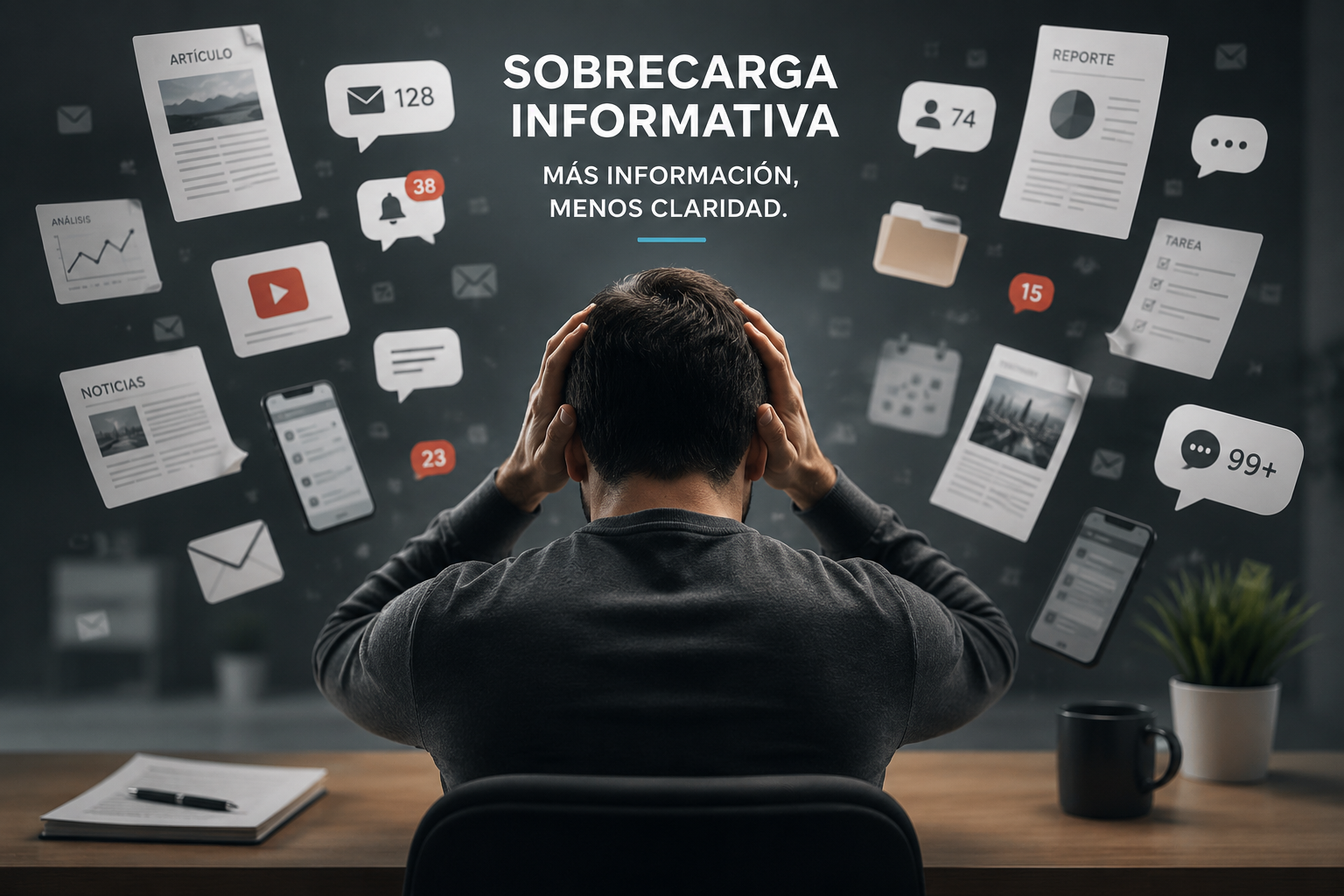 sobrecarga informativa y exceso de informacion que afecta la claridad mental
