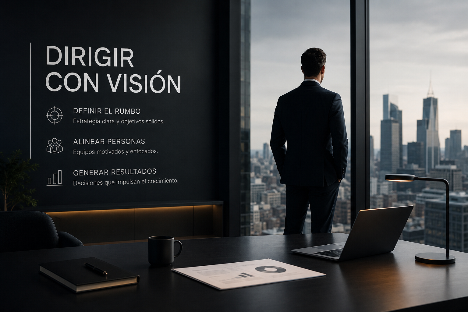 Dirección de empresas con visión estratégica para liderar equipos, tomar decisiones y alcanzar objetivos empresariales.
