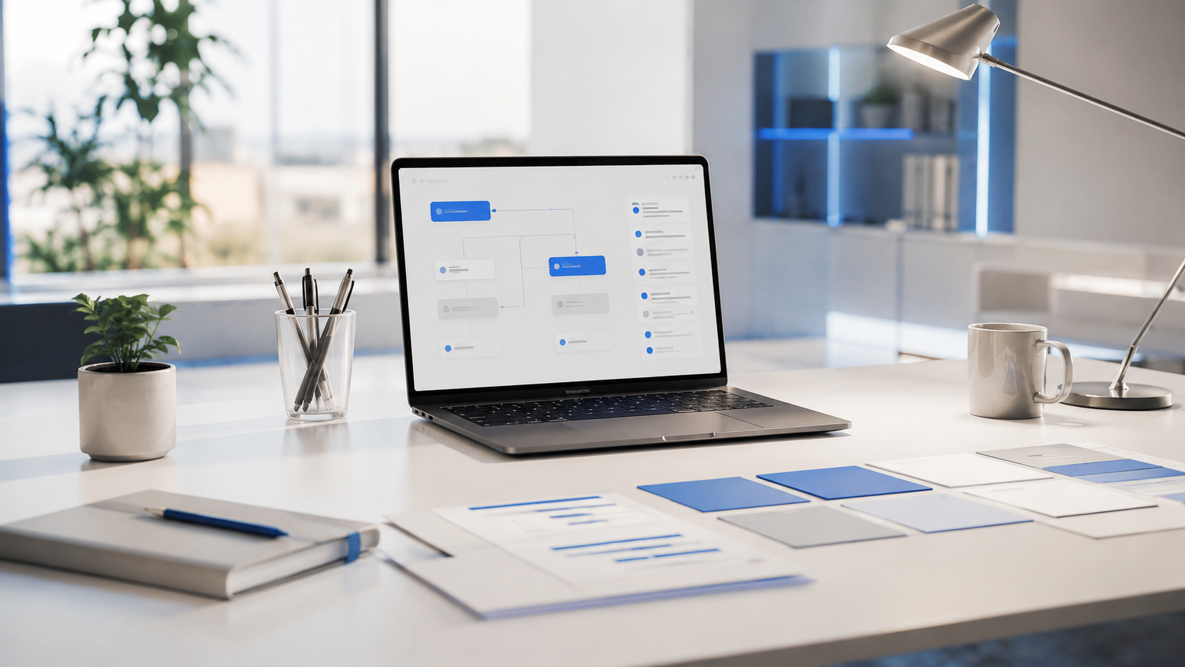 Diseño del trabajo con estructura de tareas, procesos y organización profesional