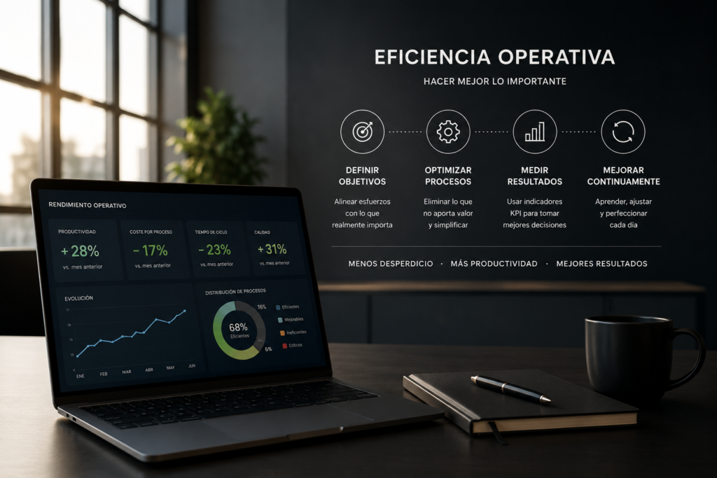 Eficiencia operativa aplicada a la optimización de procesos y mejora de resultados