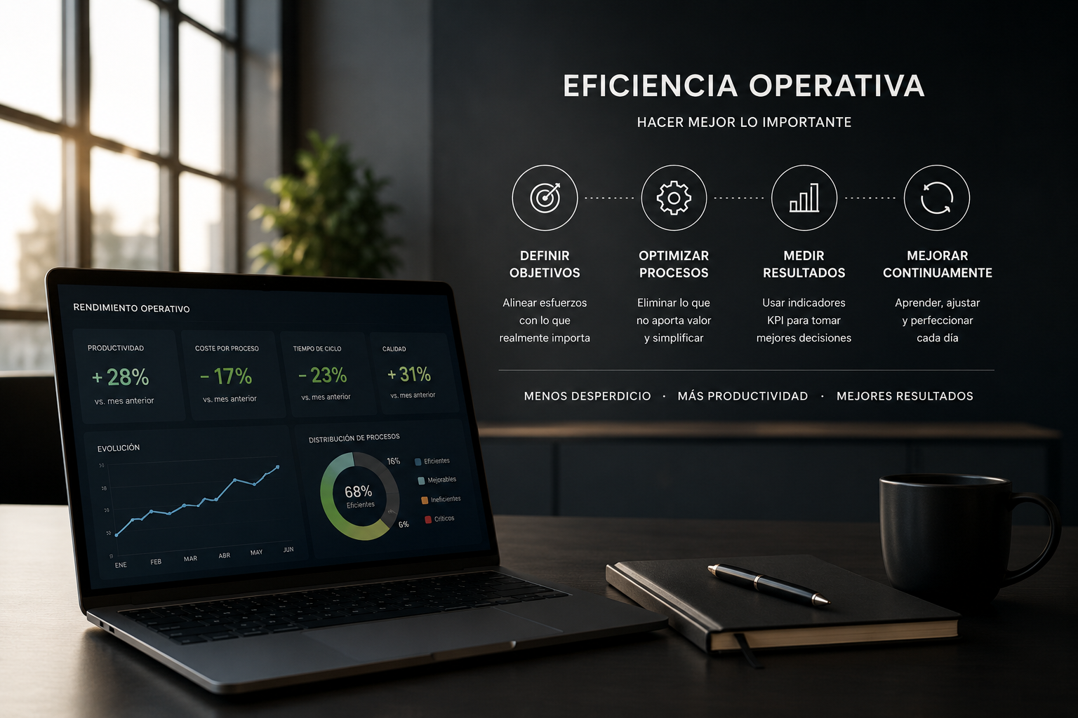Eficiencia operativa aplicada a la optimización de procesos y mejora de resultados