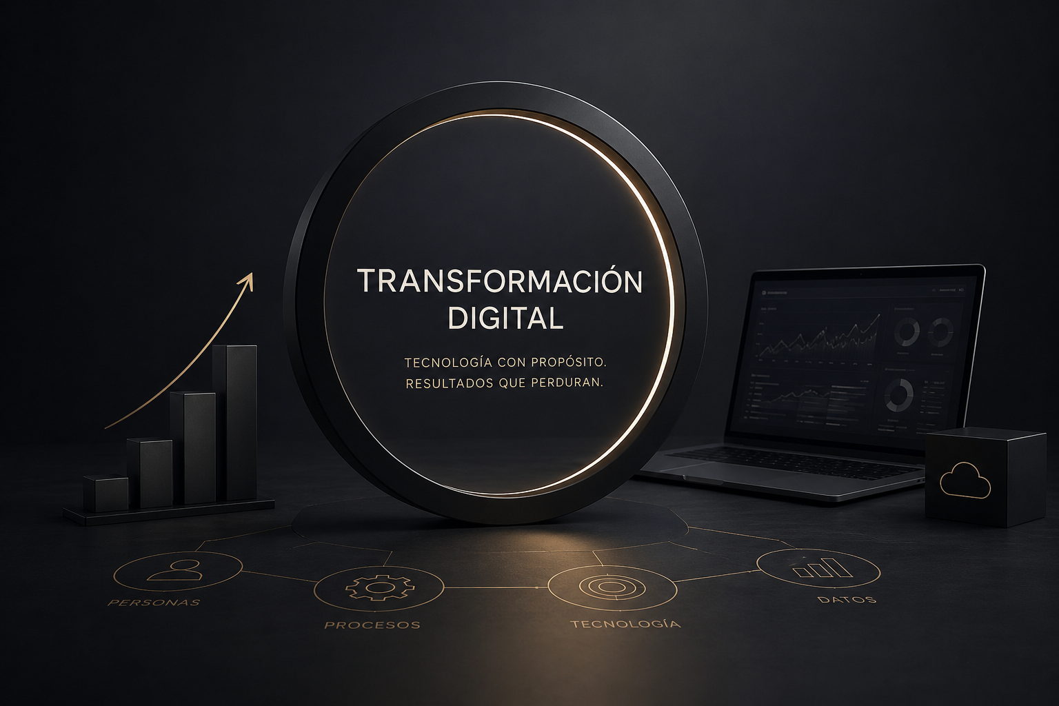 Transformación digital de una empresa mediante tecnología, procesos, personas y datos