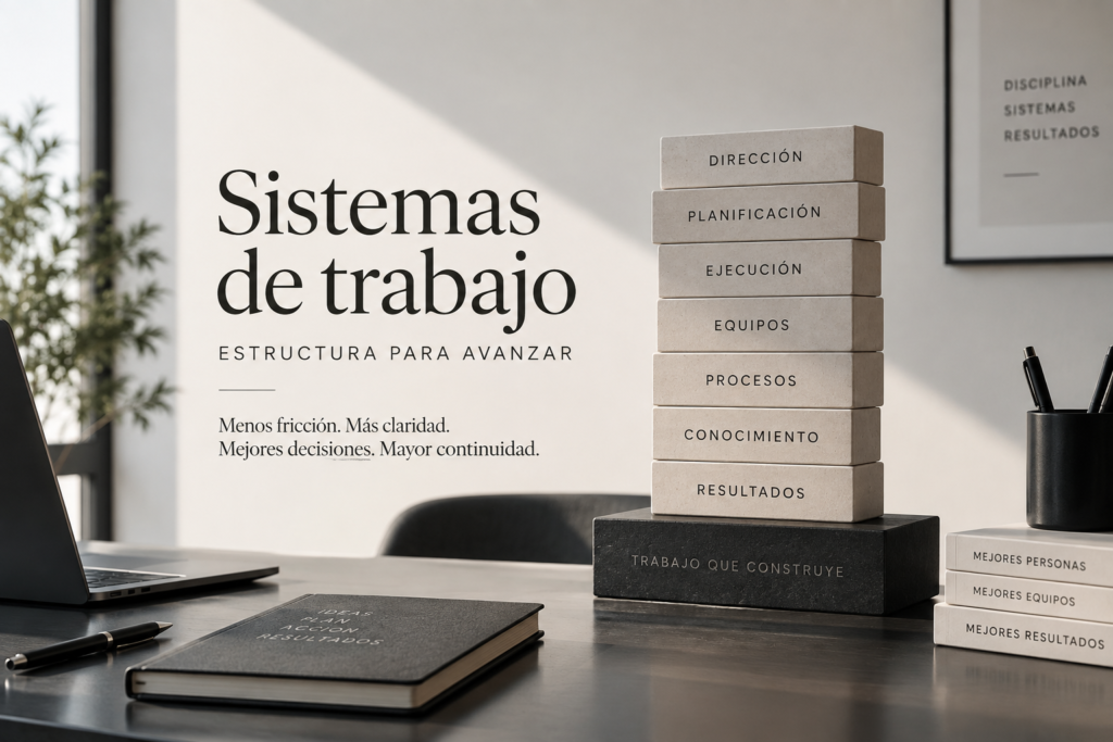 Sistemas de trabajo para organizar procesos, equipos y ejecución